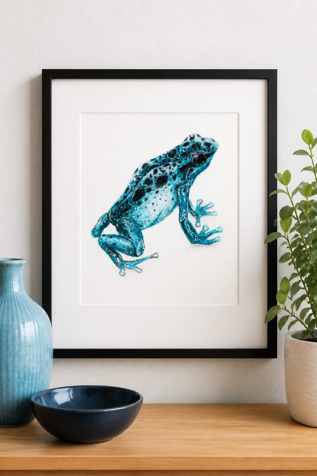 Blue frog Drawing thumbnail 2