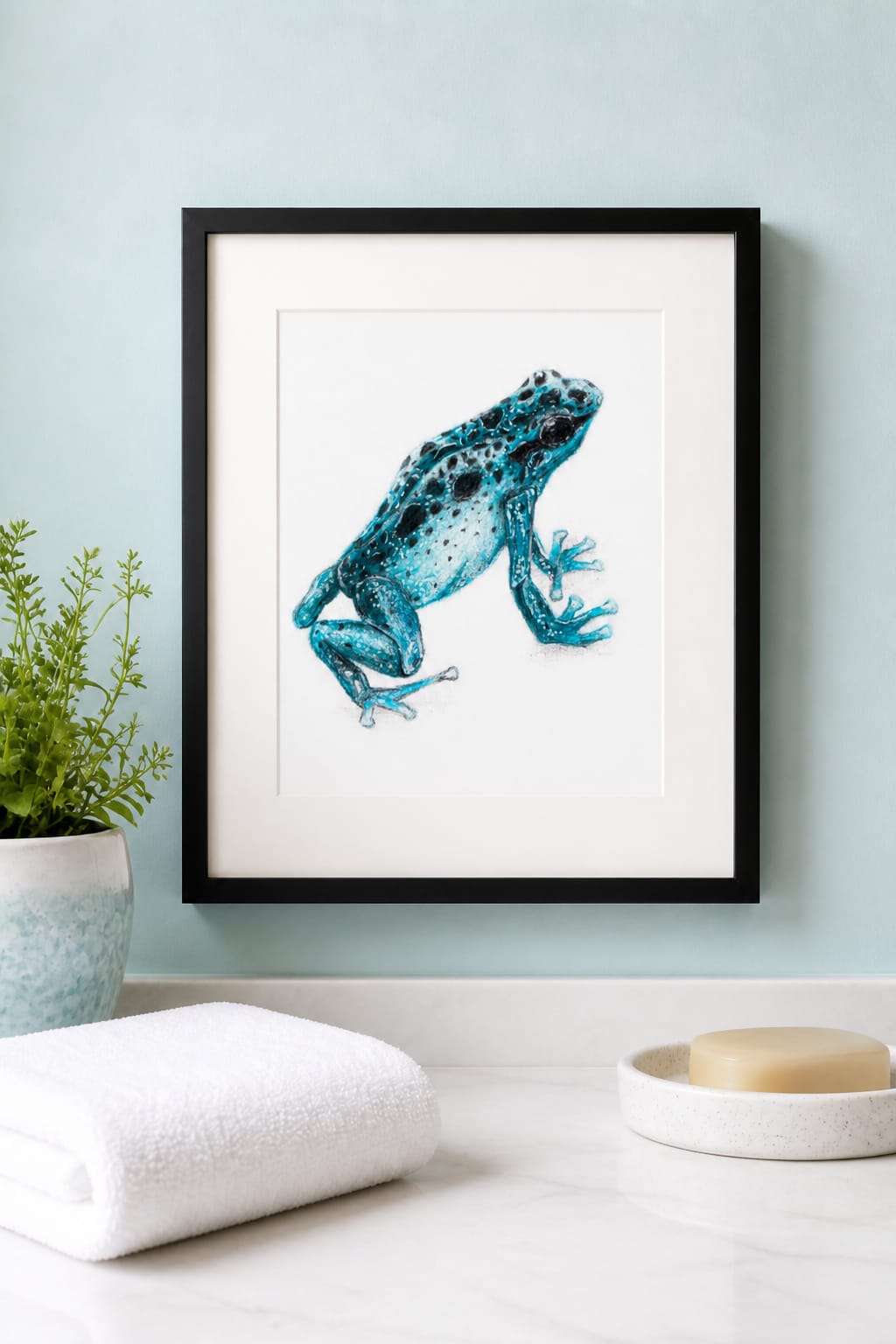 Blue frog Drawing thumbnail 3