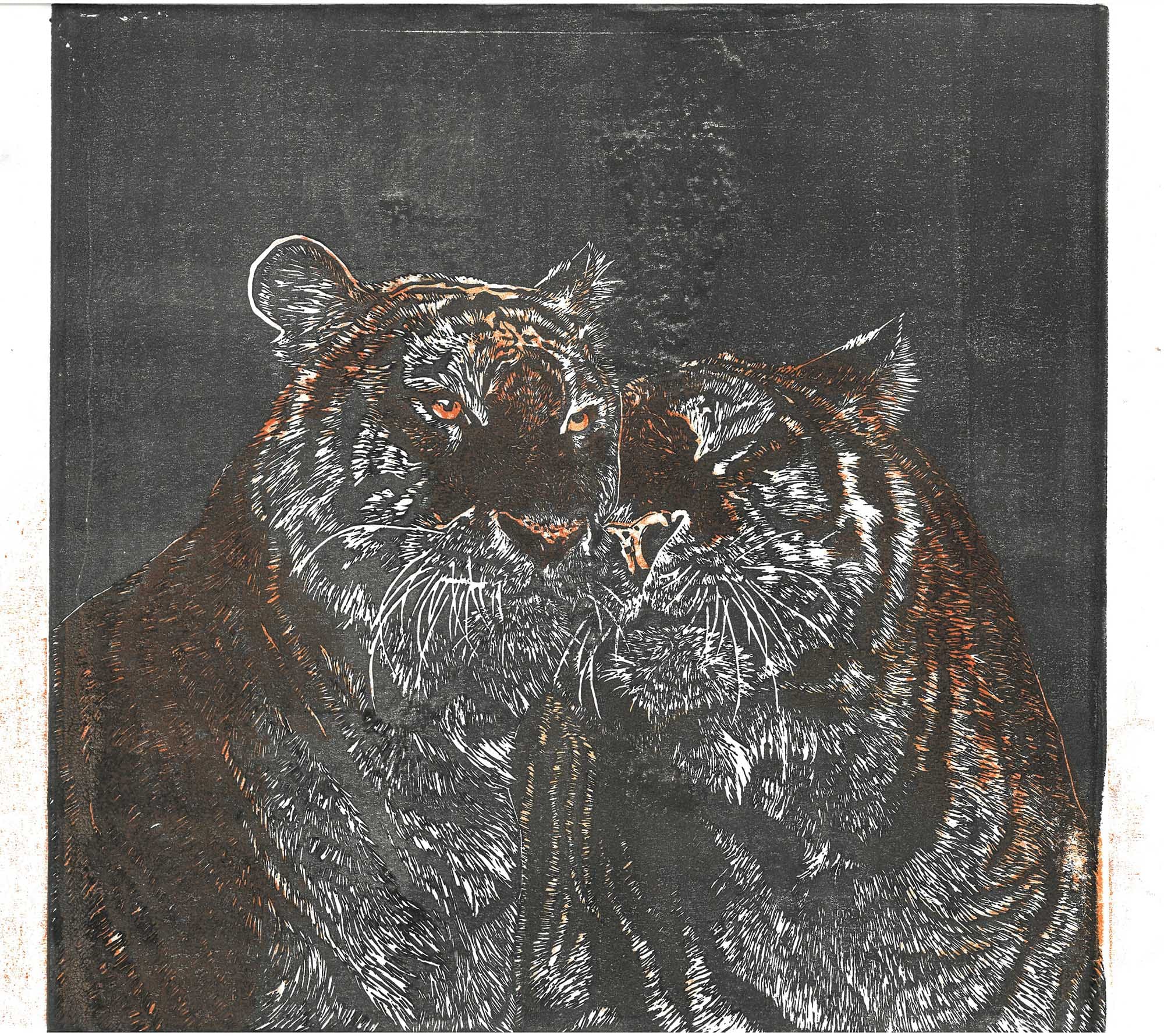 Tiger Linoprints