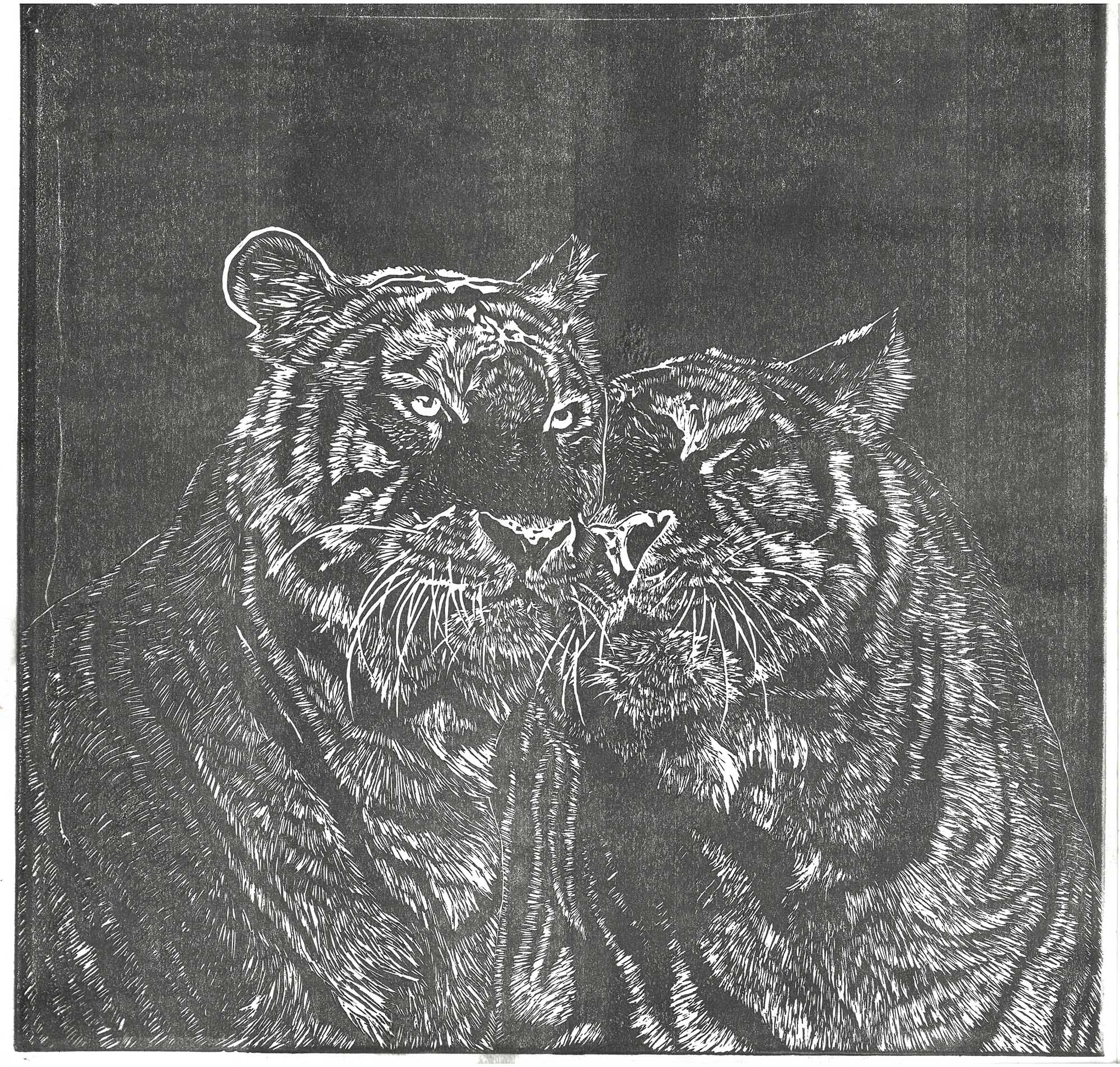 Tiger Linoprints thumbnail 4