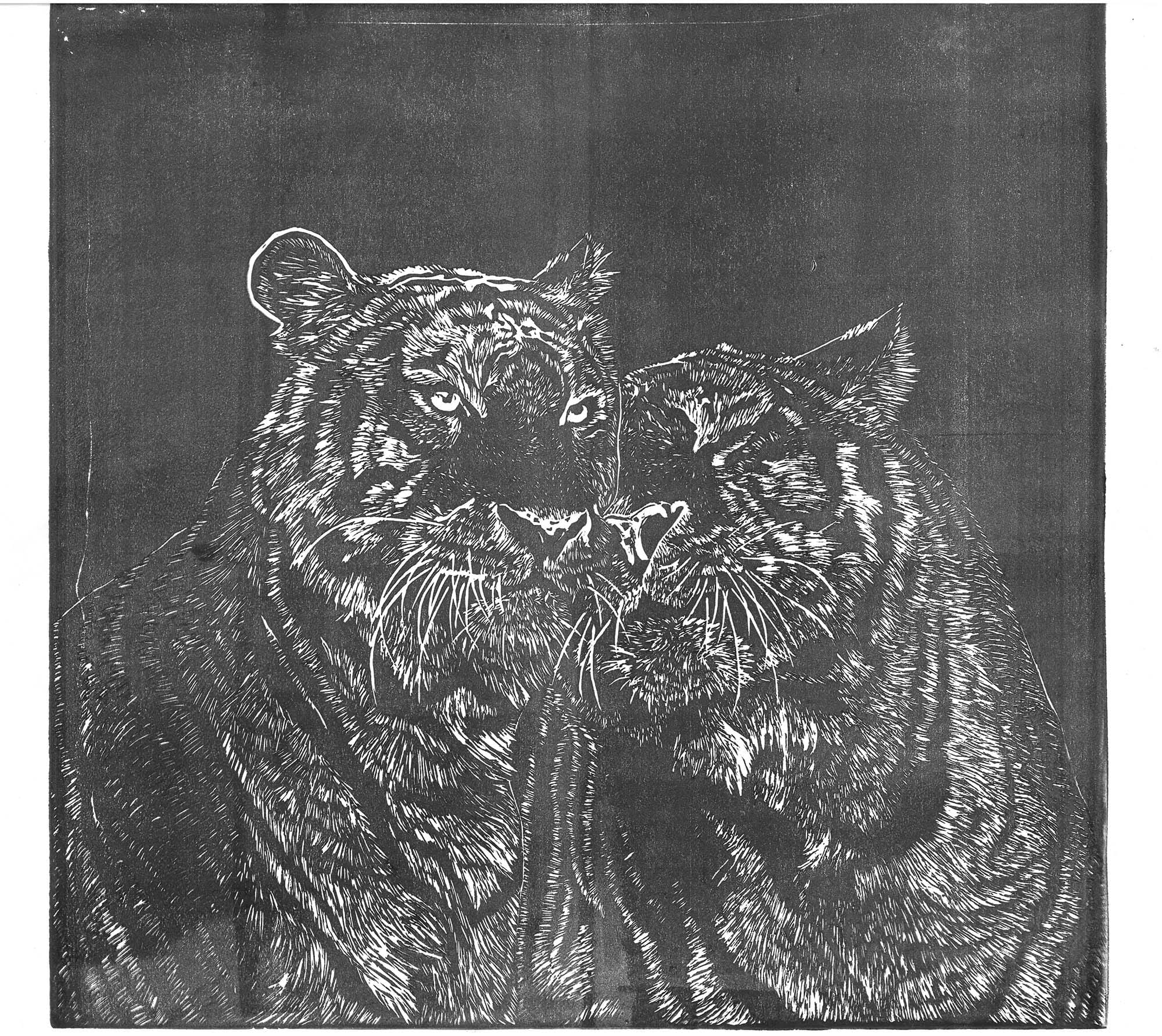 Tiger Linoprints thumbnail 5