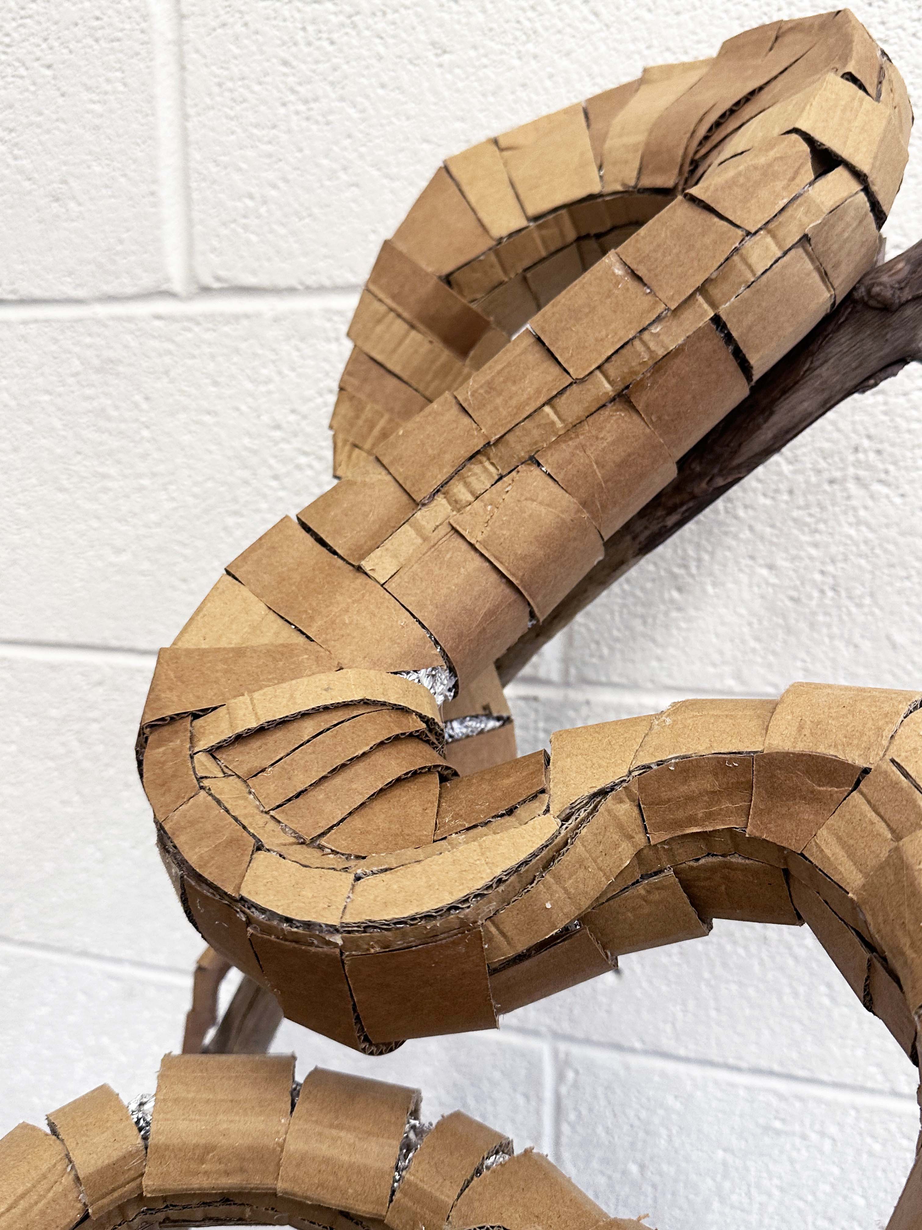 Cardboard Snake Sculpture thumbnail 3