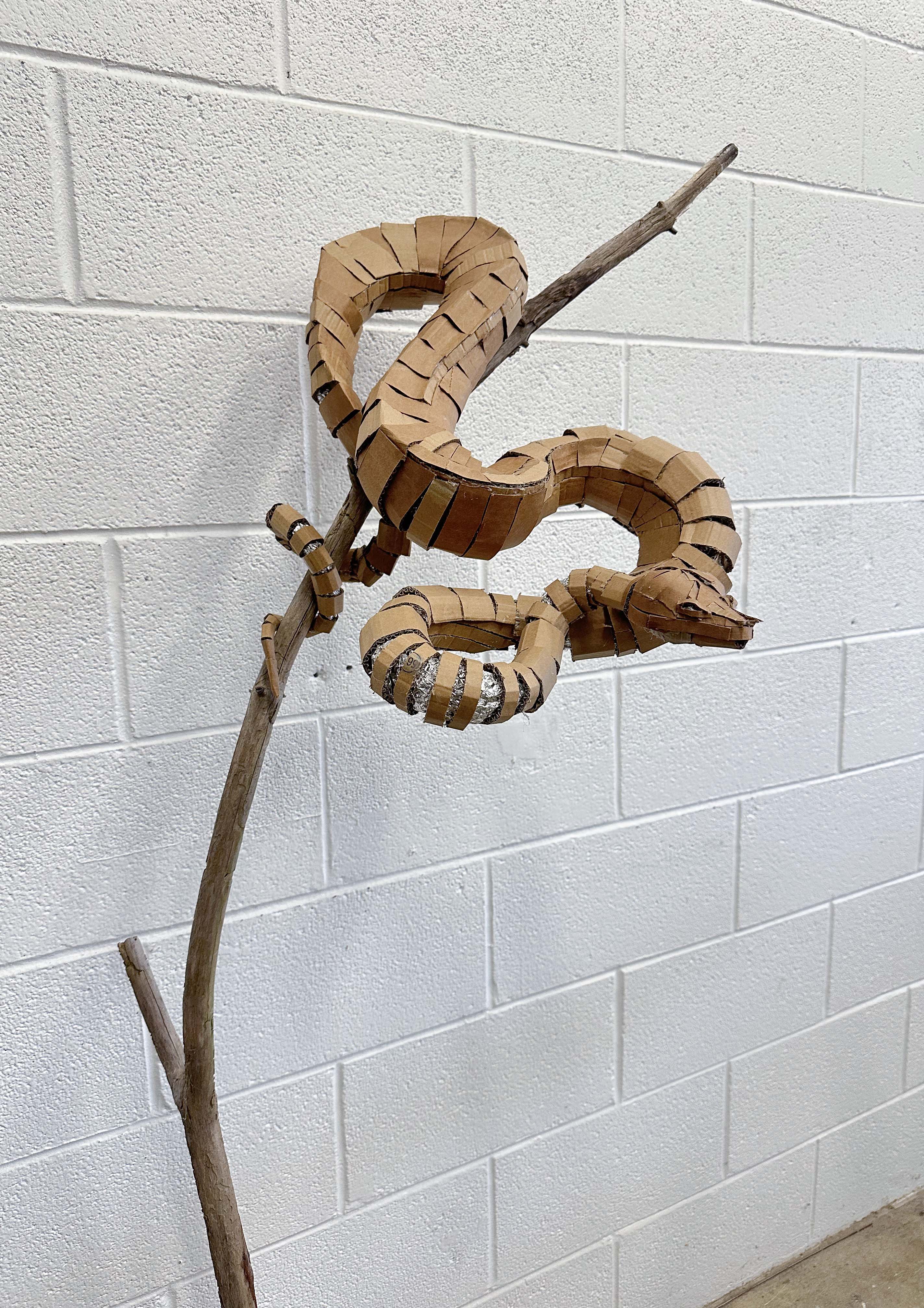 Cardboard Snake Sculpture thumbnail 7